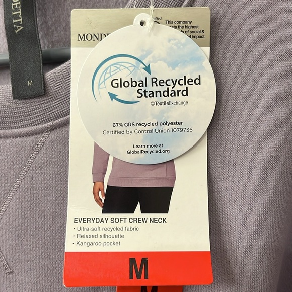 NWT Mondetta Lilac Color Everyday Soft Crew Neck Sweatshirt Sz Med - Picture 6 of 7